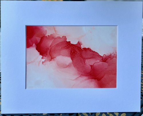 Alcohol Ink Painting: Red Cloud