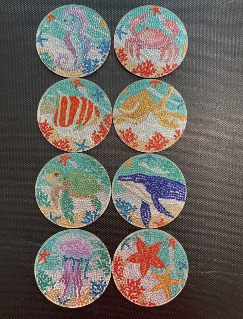 Diamond Art: Sea Life Coasters, Set of 8 (#2)